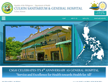 Tablet Screenshot of culionsanitariumandgeneralhospital.com